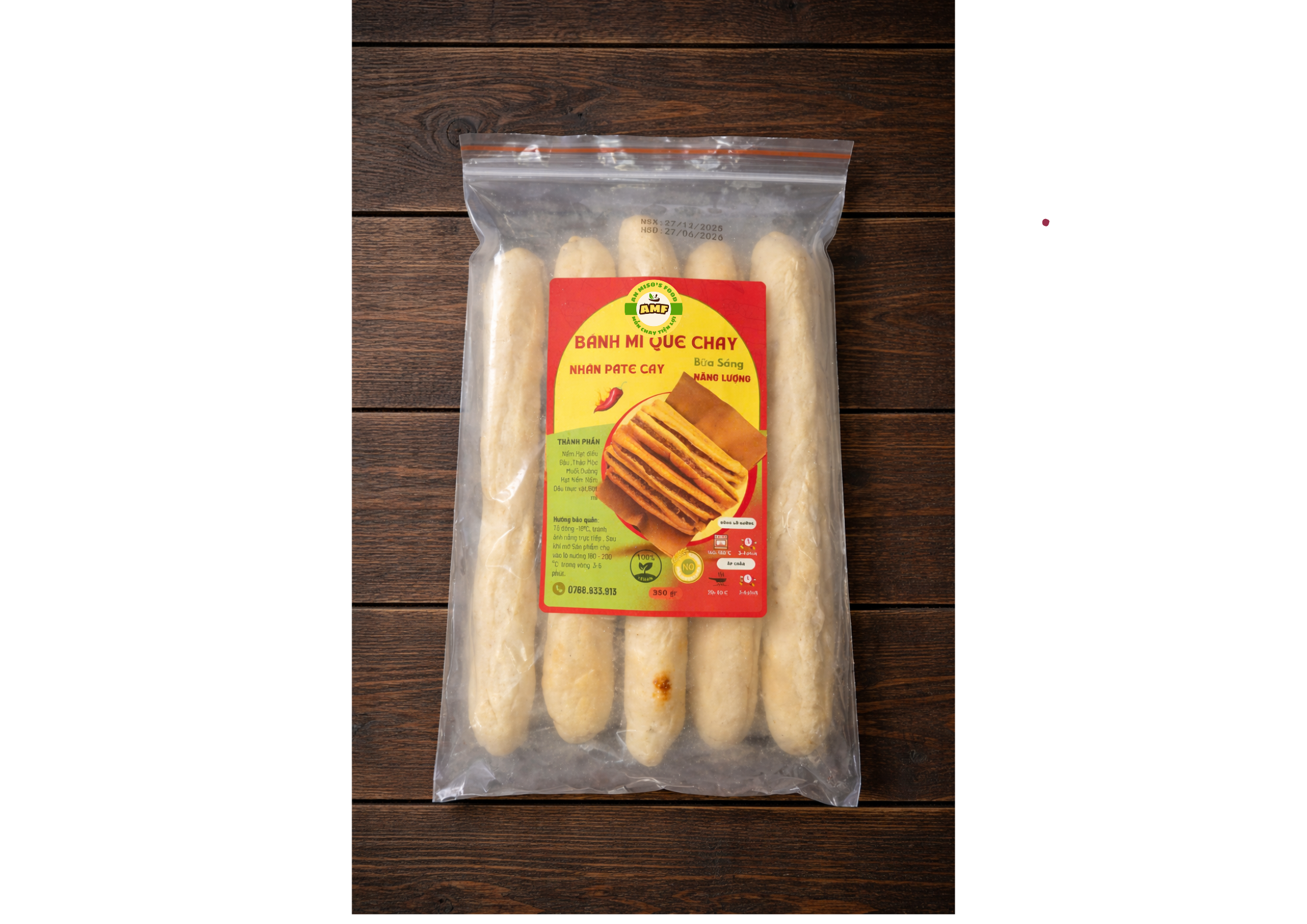 Bánh mì que nhân pete cay